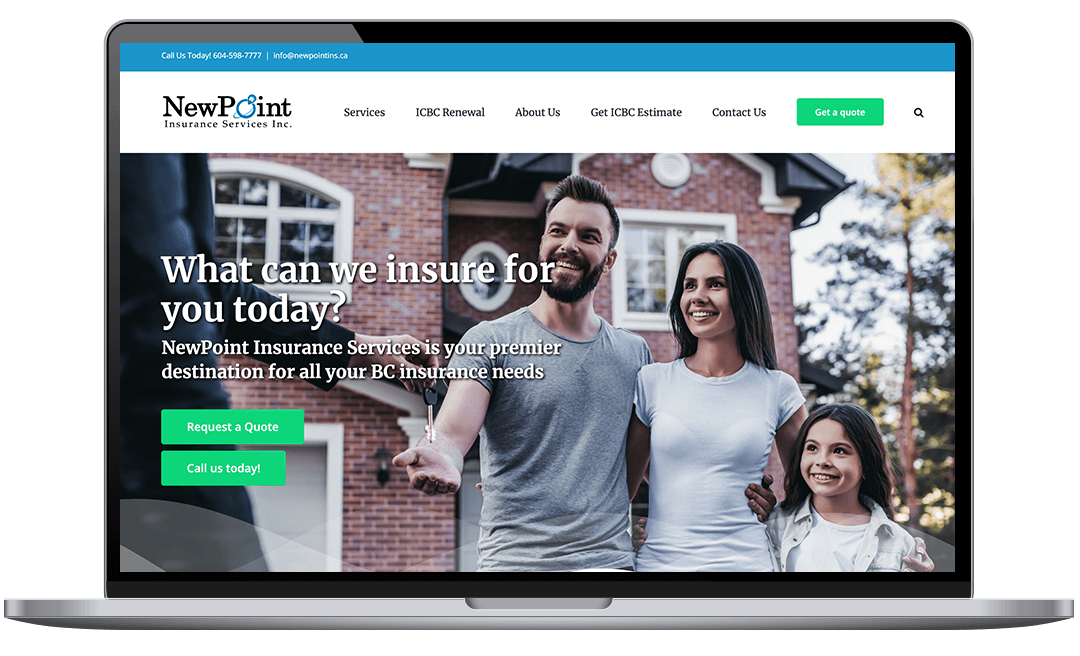NewPoint Insurance desktop website