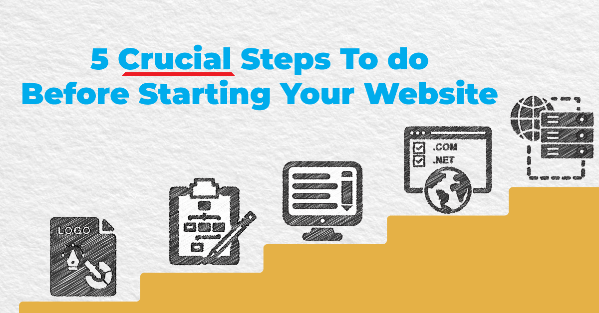 5 crucial steps before starting your website share image