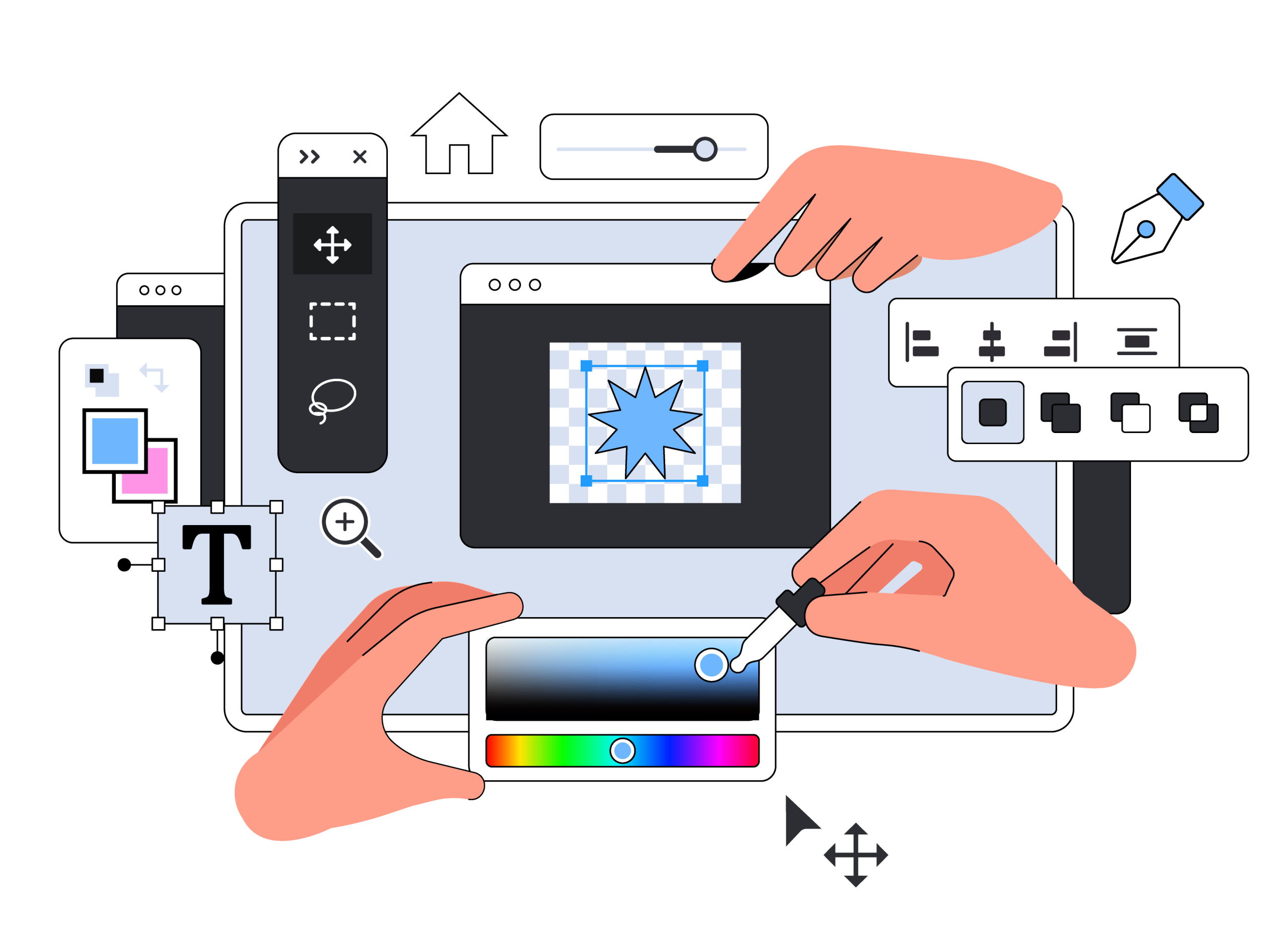 design-graphic Web design assembling image