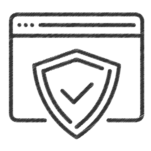 security-icon Security icon in a drawing effect